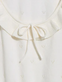 SoSoft Cotton Tie-Front Pointelle Tank Top