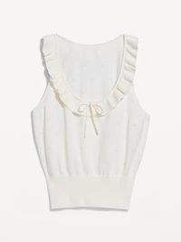 SoSoft Cotton Tie-Front Pointelle Tank Top
