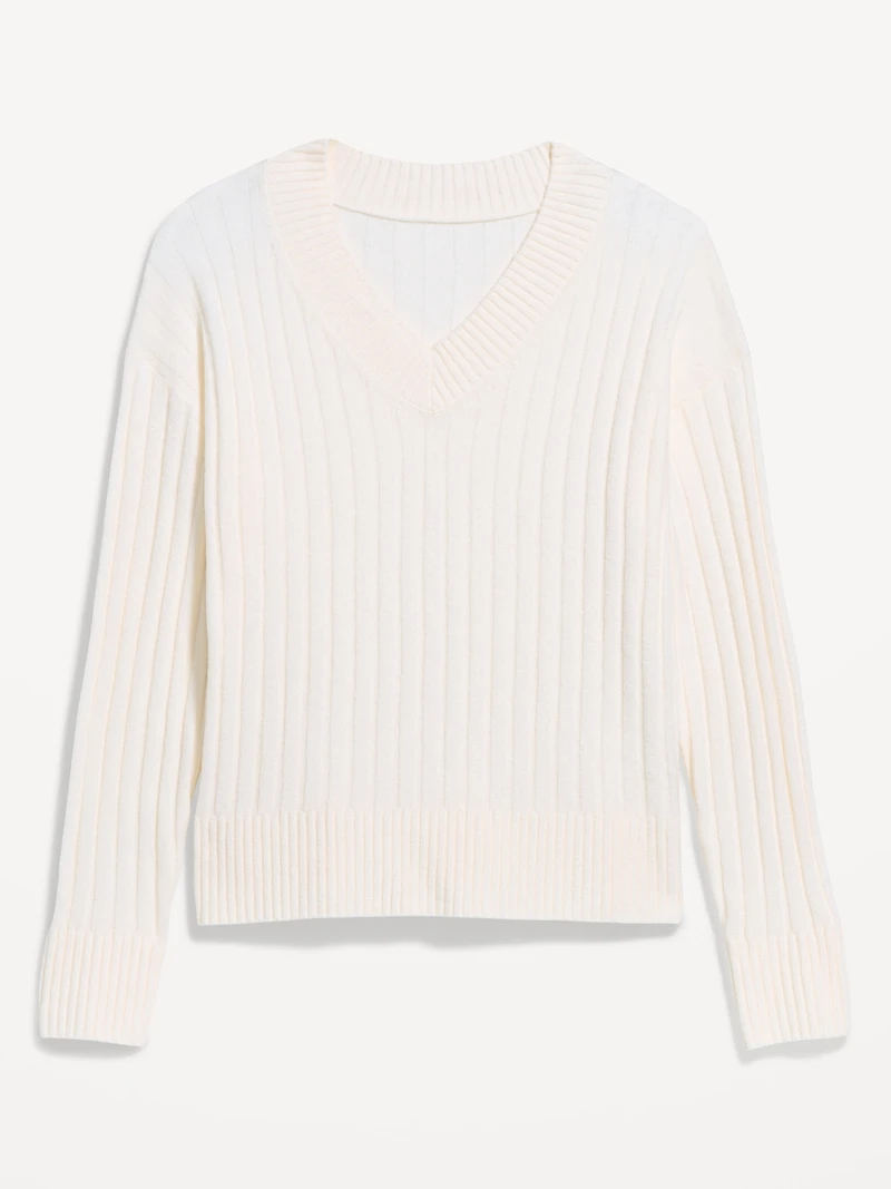 SoSoft Ribbed V-Neck Sweater