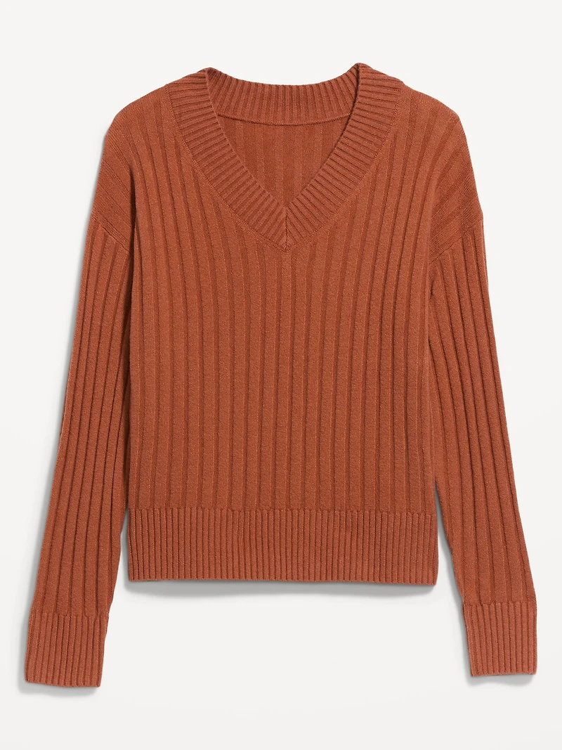 SoSoft Ribbed V-Neck Sweater