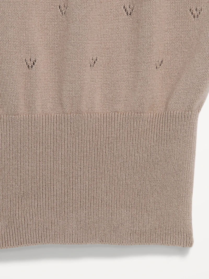SoSoft Cotton Tie-Front Pointelle Tank Top