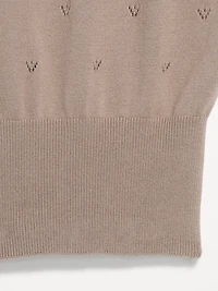 SoSoft Cotton Tie-Front Pointelle Tank Top