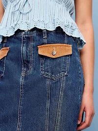 Flap-Front Pocket Mini Skirt