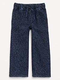 High-Waisted Baggy Wide-Leg Pull-On Jeans for Toddler Girls