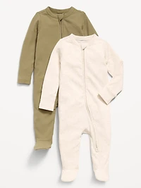2-Way-Zip Sleep & Play Footed One-Piece 2-Pack for Baby