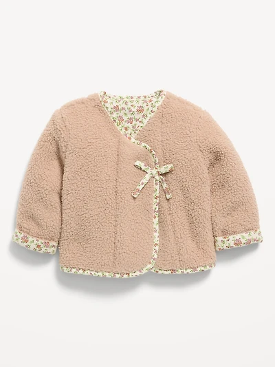 Wrap-Front Sherpa Jacket for Baby