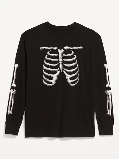 Loose Rotation Long-Sleeve Graphic T-Shirt