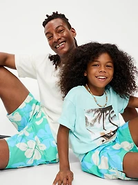 Long-Sleeve Rashguard Swim Top and Trunks Set for Baby