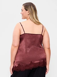 Asymmetrical Lace-Trim Cami Top
