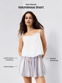 High-Waisted Drapey Skirt Short