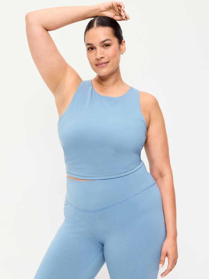 Light Support PowerChill High-Neck Racerback Sports Bra