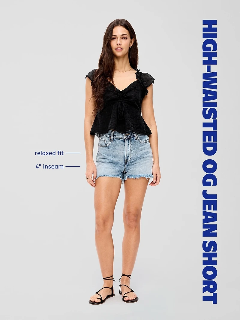 High-Waisted OG Cut-Off Jean Shorts - 4-inch inseam