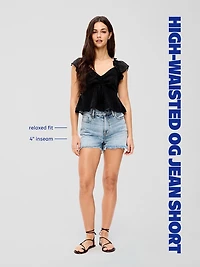 High-Waisted OG Cut-Off Jean Shorts - 4-inch inseam
