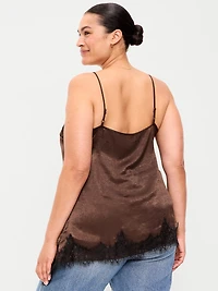 Asymmetrical Lace-Trim Cami Top