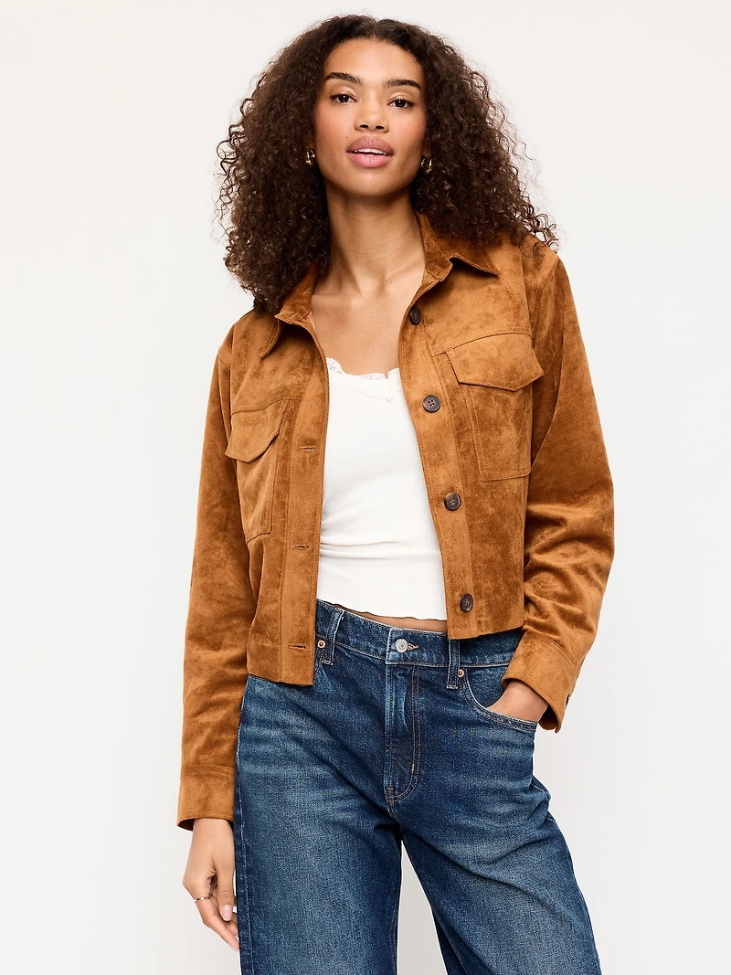 Classic Faux-Suede Jacket
