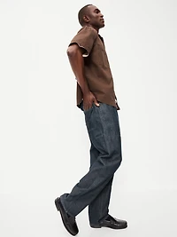 Loose Full-Zip Herringbone Workwear Shirt