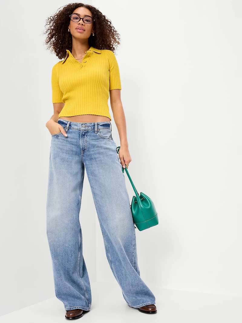 Short-Sleeve Ribbed Polo