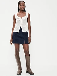 Corduroy Mini Skirt