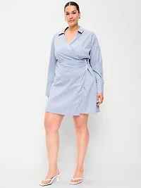 Wrap Mini Shirt Dress