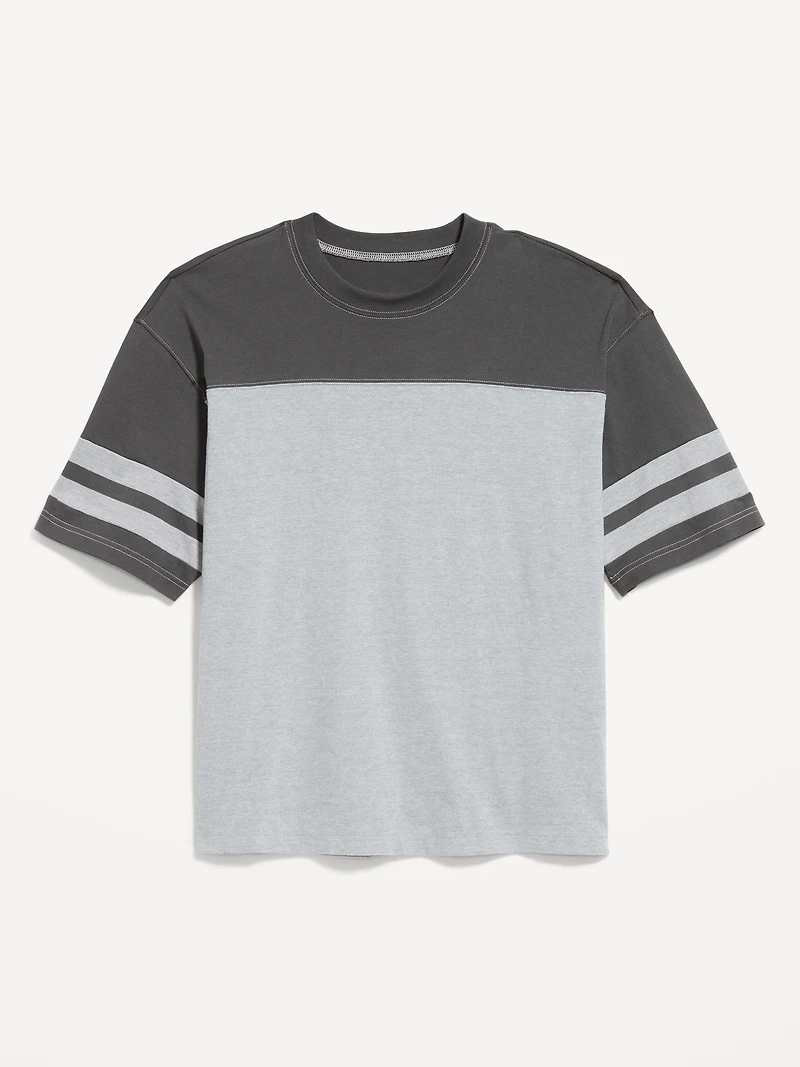 Heavyweight Short-Sleeve Football-Style T-Shirt