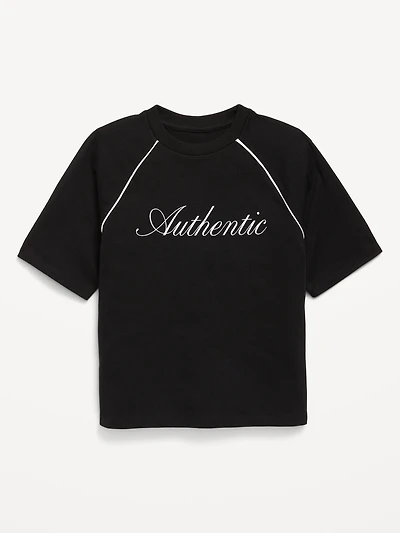 Oversized Short-Sleeve Graphic T-Shirt for Girls