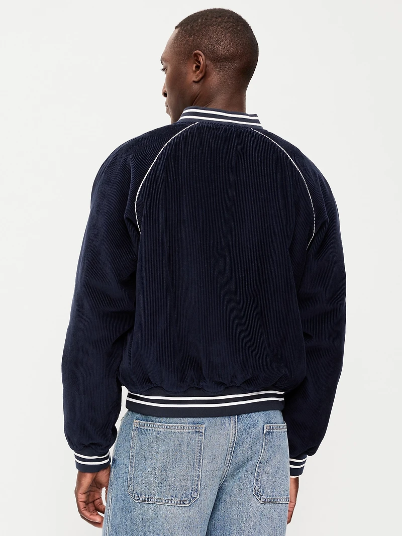 Varsity Corduroy Bomber Jacket