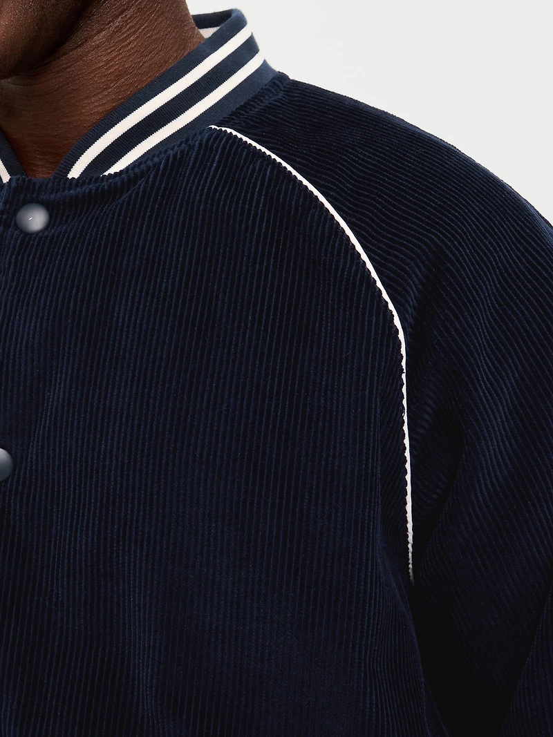 Varsity Corduroy Bomber Jacket