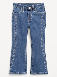 High-Waisted Embroidered Flare-Leg Jeans for Toddler Girls