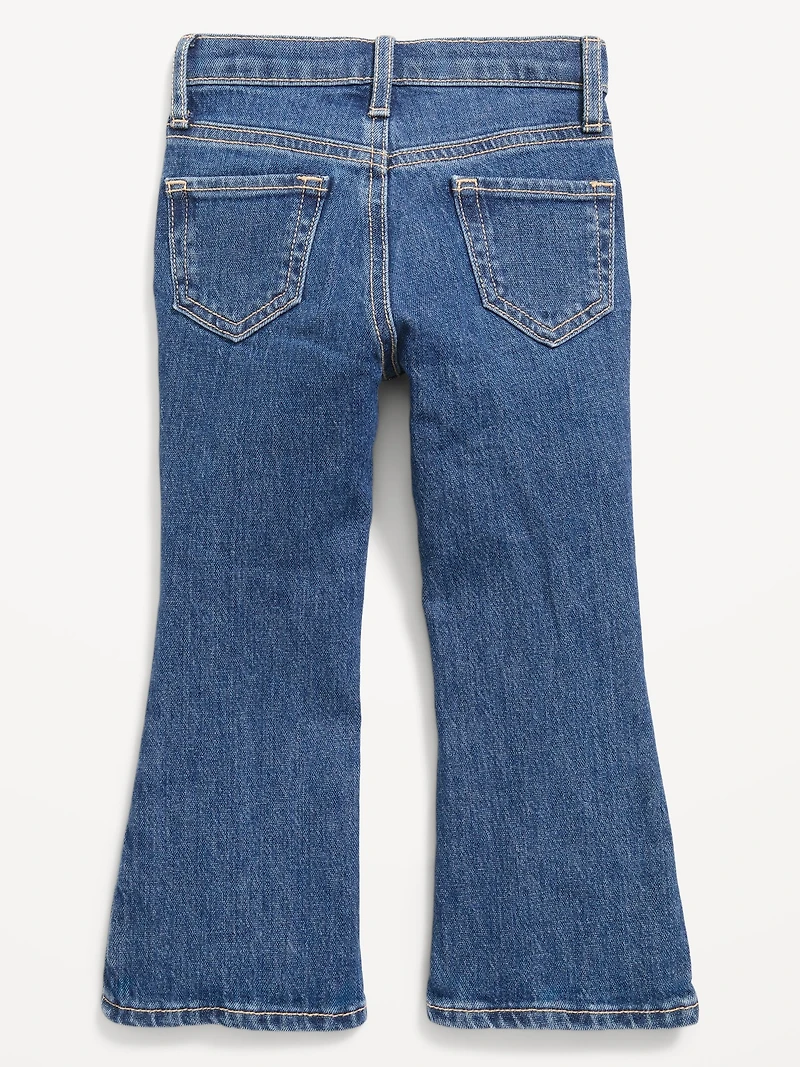High-Waisted Embroidered Flare-Leg Jeans for Toddler Girls