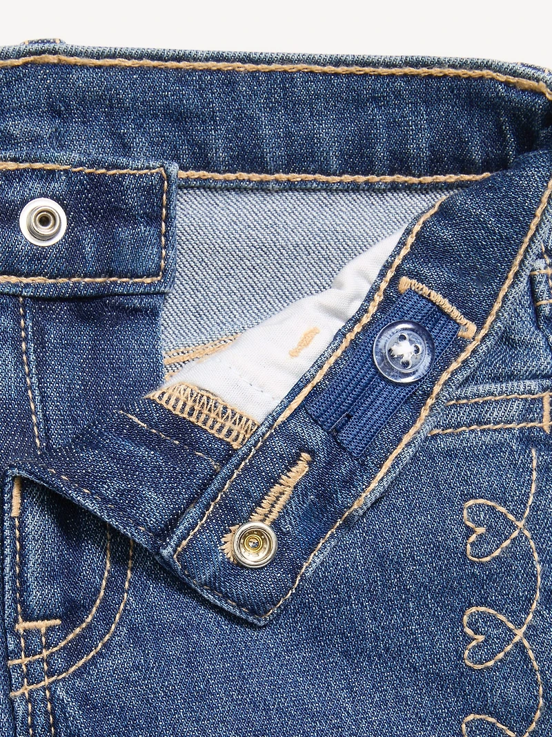 High-Waisted Embroidered Flare-Leg Jeans for Toddler Girls