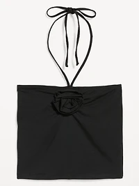 Tie-Neck Rosette Tube Top