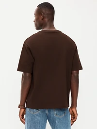 Relaxed Short-Sleeve Textured Waffle T-Shirt