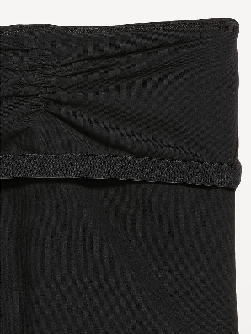 Tie-Neck Rosette Tube Top