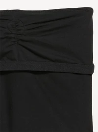 Tie-Neck Rosette Tube Top