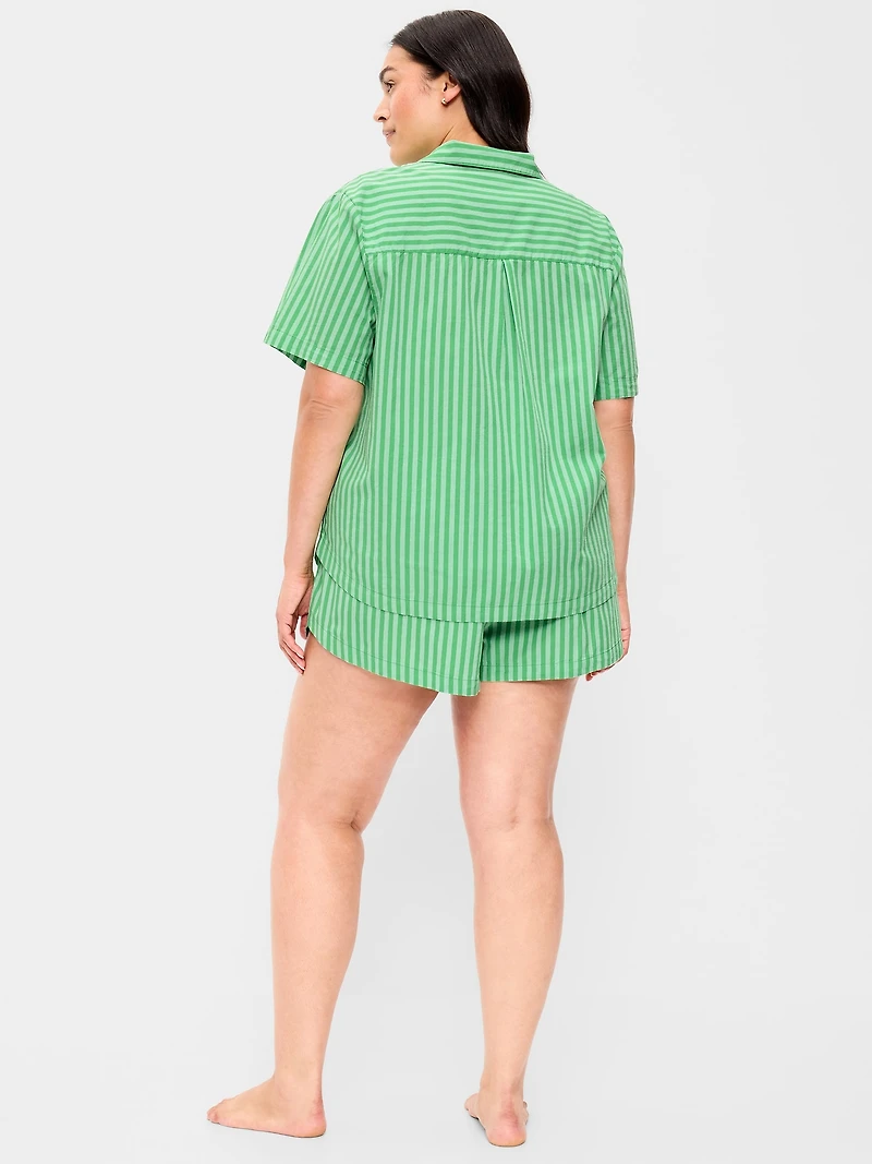 Poplin Pajama Short Set