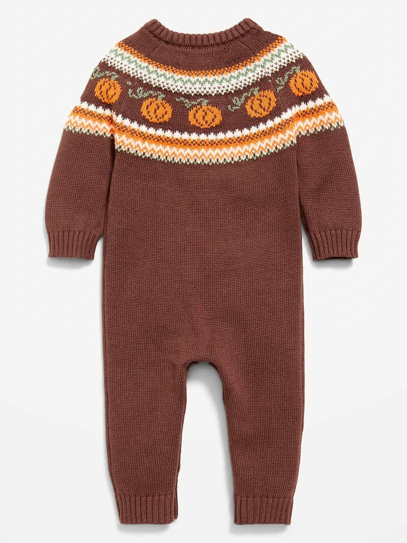 Long-Sleeve Sweater-Knit One-Piece for Baby