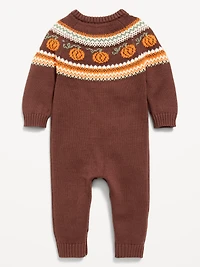 Long-Sleeve Sweater-Knit One-Piece for Baby