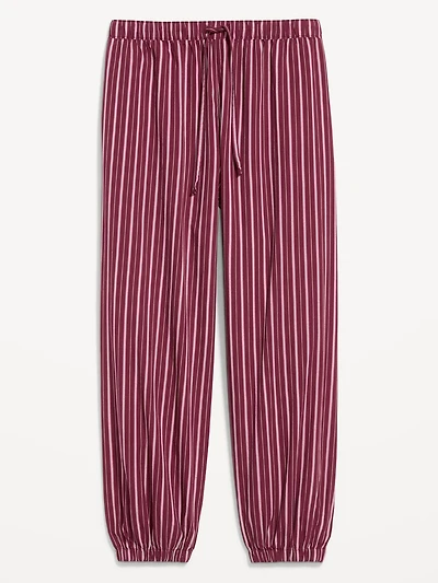 Cinched Poplin Balloon Pants