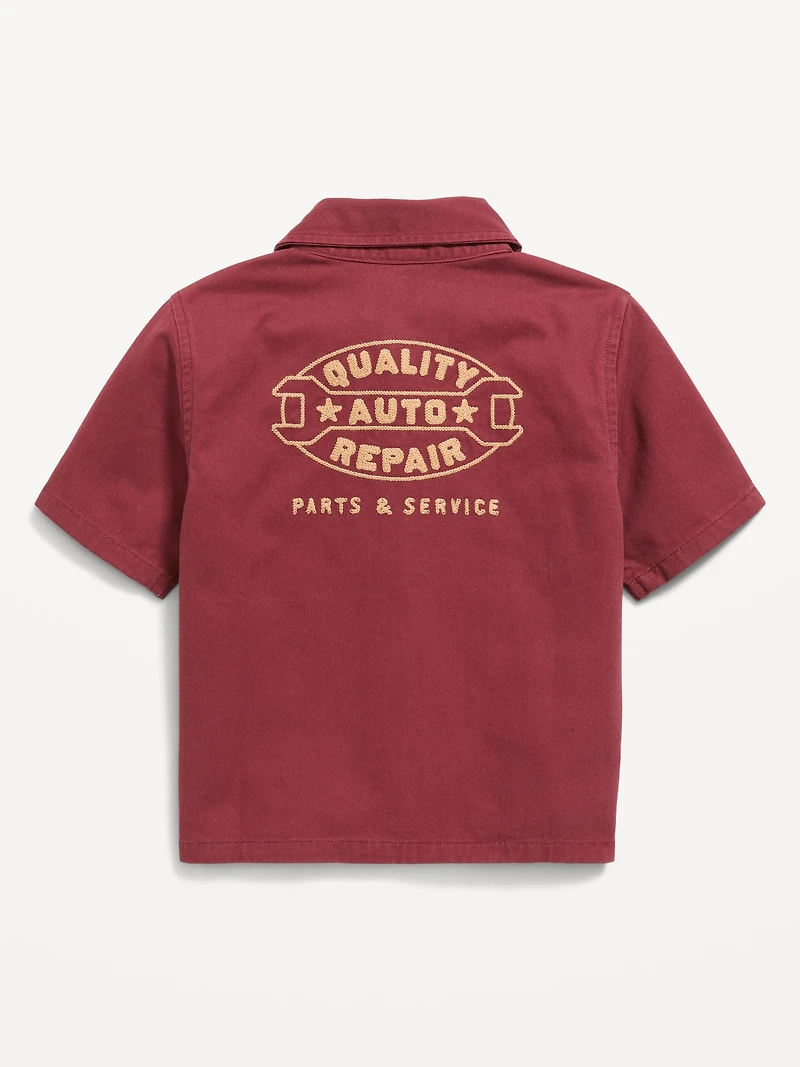 Short-Sleeve Boxy Shirt for Toddler Boys