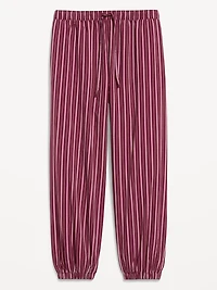Cinched Poplin Balloon Pants