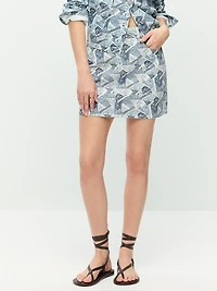 OG High-Waisted Denim Mini Skirt