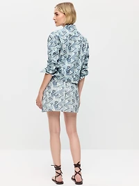 OG High-Waisted Denim Mini Skirt