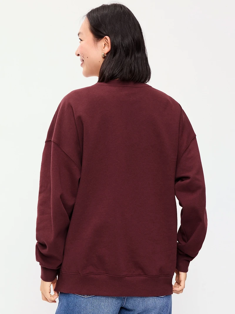 SoComfy Oversized Crew-Neck Sweatshirt