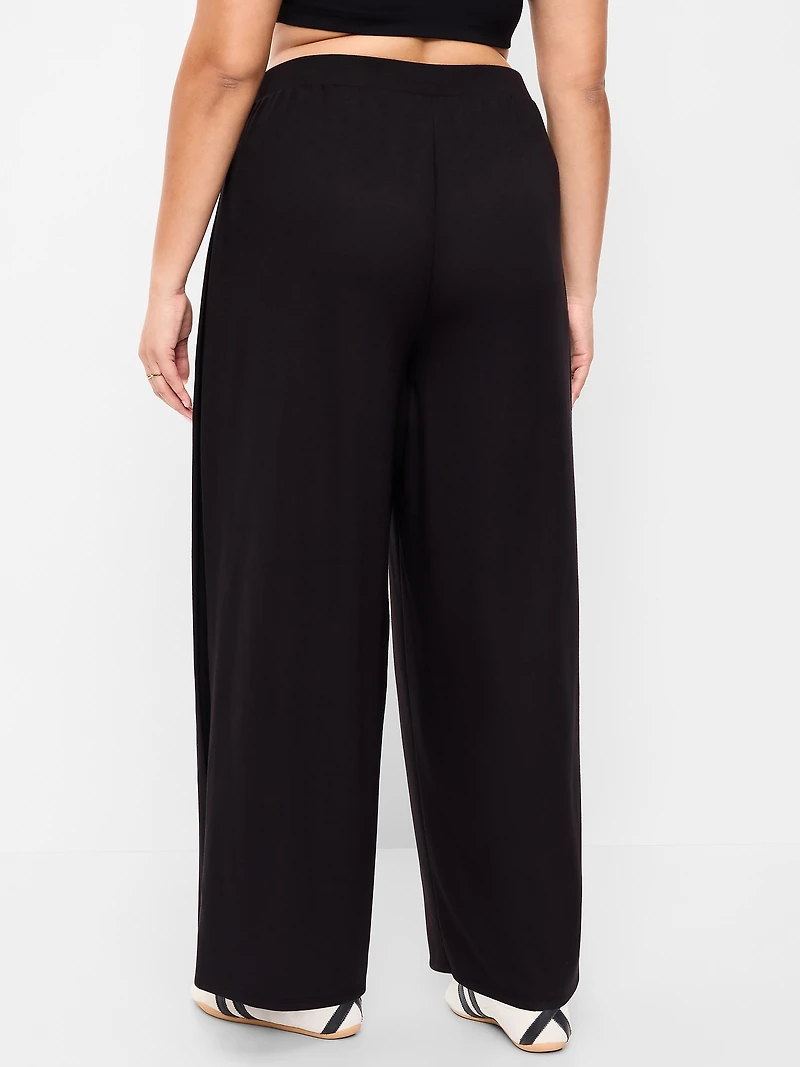 High-Waisted Bounce Lite Drapey Wide-Leg Sweatpants