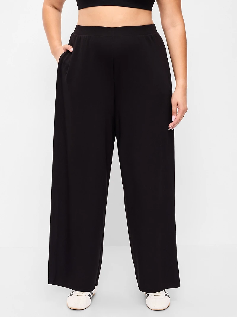High-Waisted Bounce Lite Drapey Wide-Leg Sweatpants