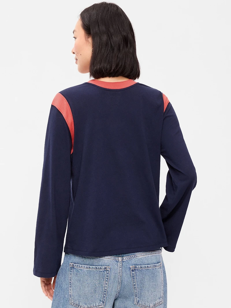 EveryWear Long-Sleeve Graphic T-Shirt