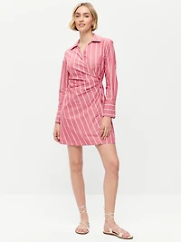 Wrap Mini Shirt Dress