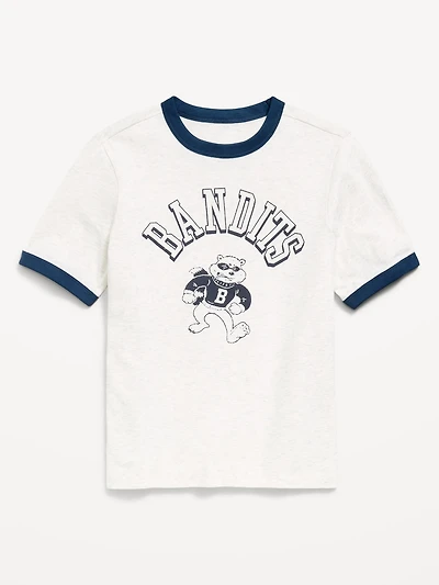 Softest Short-Sleeve Graphic Ringer T-Shirt for Boys