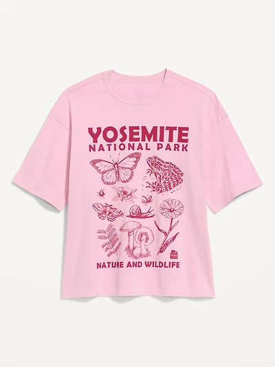 Yosemite National Park™ Crew-Neck Oversized Crop T-Shirt
