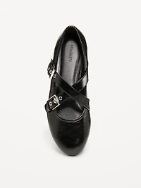 Buckle-Strap Mary Jane Ballet Flats for Women